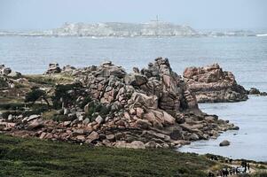 ongetemd pracht Bretagne kust- charme cotes schild, Frankrijk foto