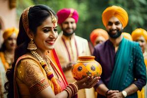 de bruiloft, Delhi ncr, fotografie, de bruiloft brigade. ai-gegenereerd foto