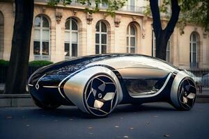 futuristische luxueus sport- auto generatief ai kunst foto