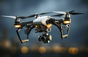 dar quadcopter met digitaal camera. generatief ai foto