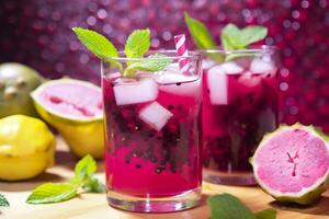 pitahaya of draak fruit mojito. generatief ai foto