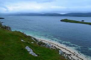 koraal strand Aan de eiland van Skye foto