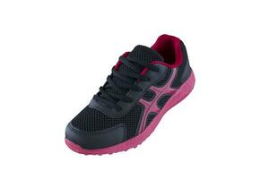 sportschoenen sportschoenen roze zwart. sport- schoenen kant visie Aan een wit achtergrond. foto