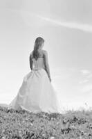 mooi bruid zwart en wit foto