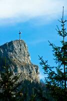 majestueus visie van kruis du nivolet, savoie, Frankrijk foto