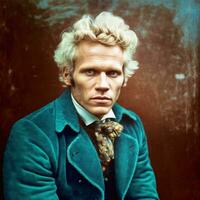 modern fotorealistisch portret van Arthur schoppenhauer generatief ai foto