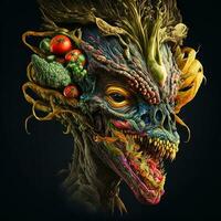 ai gegenereerd arcimboldo buitenaards wezen foto