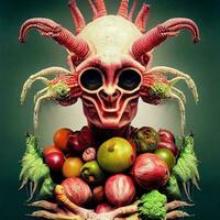 ai gegenereerd arcimboldo buitenaards wezen foto