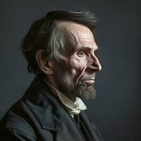 een portret van Abraham Lincoln generatief ai foto