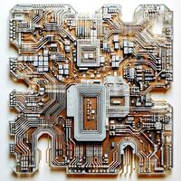 futuristische ai circuits bord perfect top visie foto