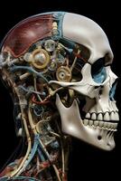 kunstmatig intelligentie- onthult menselijk skelet foto