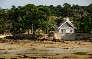 charmant kust huisje in Bretagne, Frankrijk foto