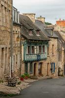 charmant vakwerk huizen Aan rue treguier, Bretagne, Frankrijk foto