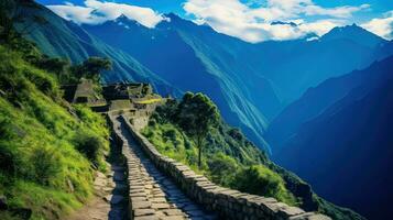 reizen inca spoor avontuur ai gegenereerd foto