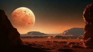 natuur Mars deimos Mars ai gegenereerd foto