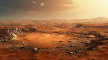astronomie Mars gevolg kraters ai gegenereerd foto