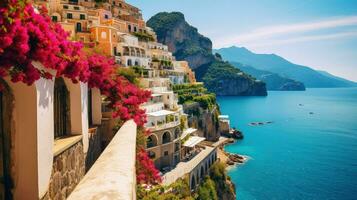 zee amalfi kust Italië ai gegenereerd foto