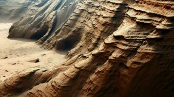 landschap Mars yardangs versmallen ai gegenereerd foto