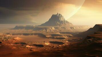 rood Mars elysium mons ai gegenereerd foto