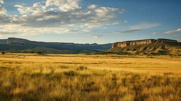 Ravijn Colorado mesa grasland ai gegenereerd foto