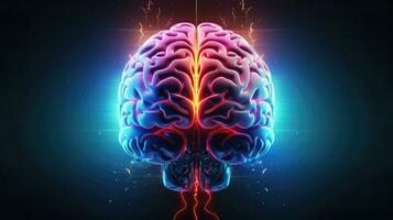 kunstmatig menselijk hersenen elektronisch ai gegenereerd foto