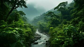 kader Sierra leonean oerwoud ai gegenereerd foto