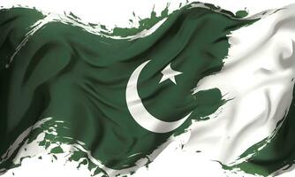 foto vlag van Pakistan gelukkig onafhankelijkheid dag