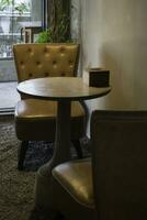 koffie winkel of cafe restaurant houten interieur foto