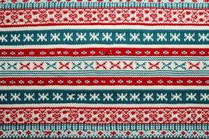 retro handgemaakt Kerstmis trui breien textuur. generatief ai foto
