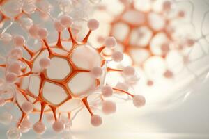 virus molecuul model- met mooi structuur Aan een licht achtergrond. generatief ai foto