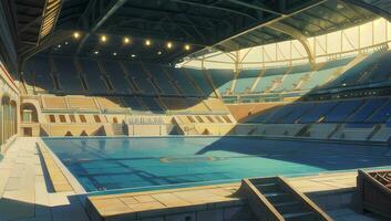 stadion sport- modern fantasie grafisch roman anime manga behang foto