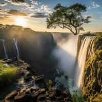 een adembenemend schot van de majestueus waterval foto