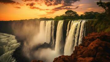 een adembenemend schot van de majestueus waterval foto