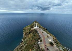 Jezus Christus standbeeld van Christus de koning - Madeira, Portugal foto