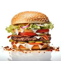 hamburger, Hamburger cheeseburger, ai gegenereerd foto