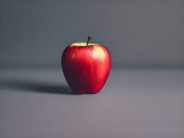 vers rood appels Aan een donker achtergrond. foto