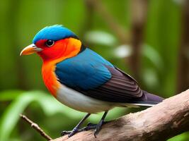 toneel- visie van mooi vogel Bij natuur foto