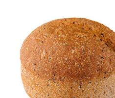 brood ronde vorm geïsoleerd Aan wit achtergrond foto