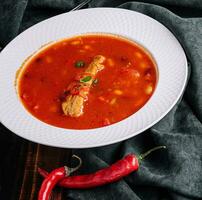 Guatemala kalkoen soep kakik dichtbij omhoog foto