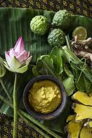 natuurlijke exotische tropische biologische producten detail in Aziatische beauty spa