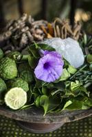 natuurlijke exotische tropische biologische producten detail in Aziatische beauty spa