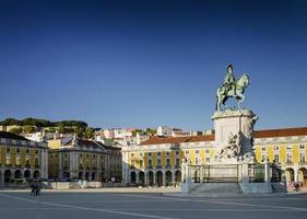 praca do commercio hoofdplein in het centrum van de oude stad Lissabon portugal foto