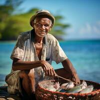 strand visser zanzibar Tanzania - ai gegenereerd foto