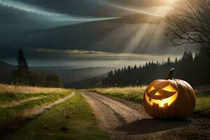 halloween behang ai generatief foto