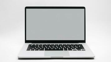geïsoleerd laptop Aan wit achtergrond, ai generatief. foto