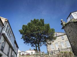 straatbeeld in de oude stad Santiago de Compostela in Spanje foto