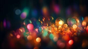 luxueus kleurrijk bokeh achtergrond - abstract lichten vervagen bokeh. gemaakt met generatief ai foto