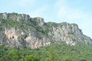 kalksteen bergen in Thailand Daar zijn veel vleermuizen leven daar. foto