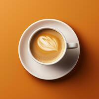 kop van koffie in de stijl van minimalistische achtergronden foto