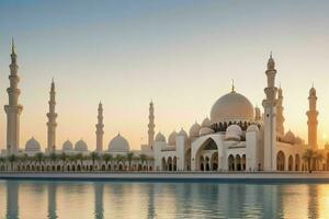 Sharjah groots moskee in dubai. achtergrond. ai generatief pro foto